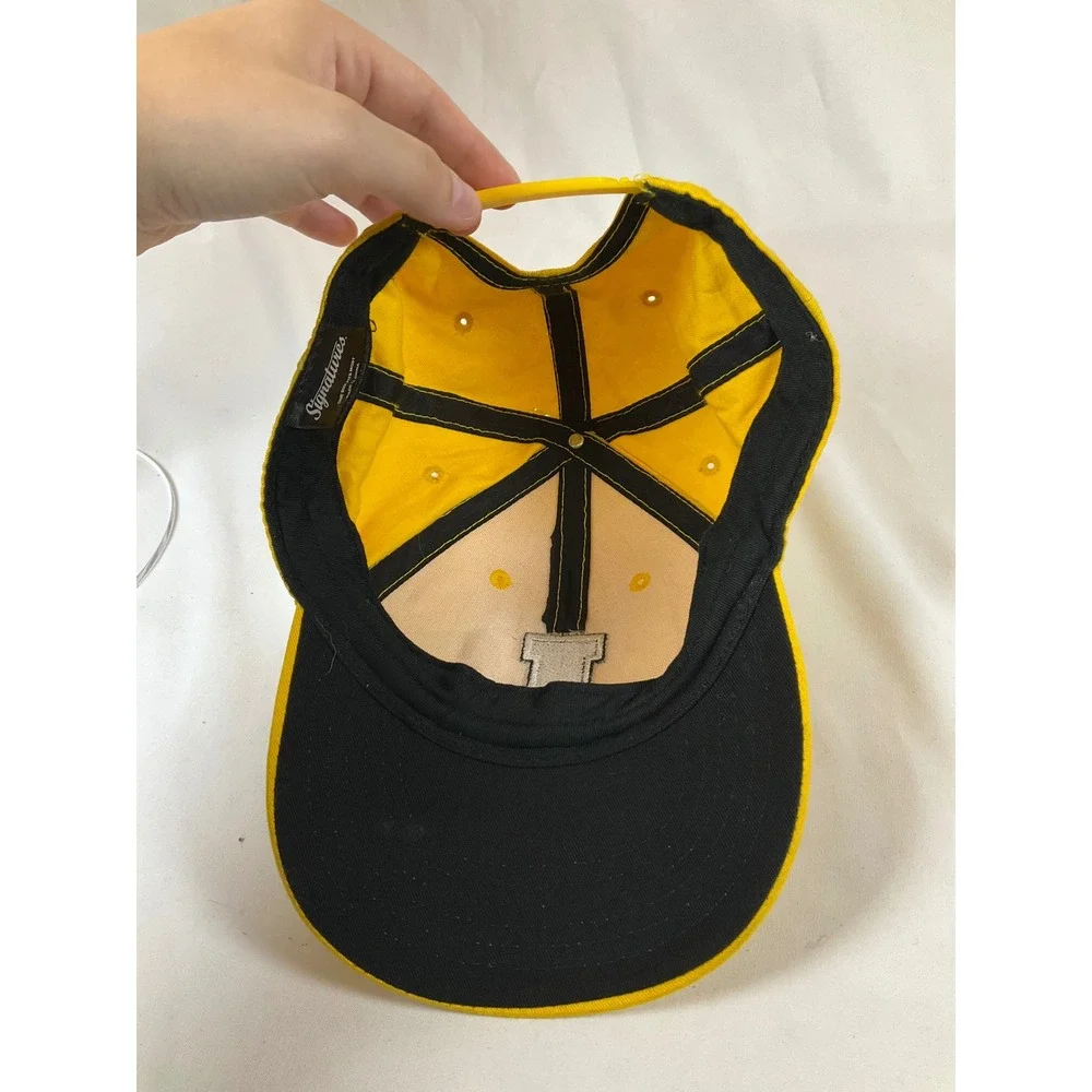 Signatures University of Iowa Yellow Snapback Hat Mens Embroidered I Logo Cap